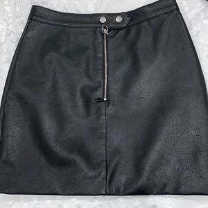 Faux leather skirt